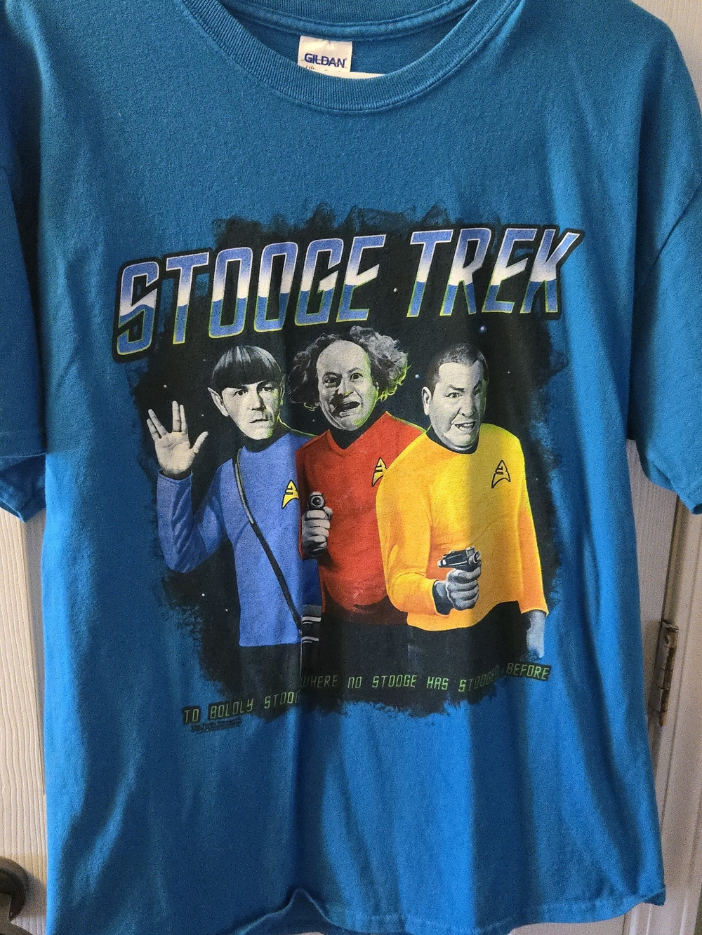 Gildan Blue Stooge Trek Graphic Tee